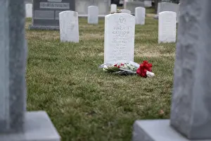 Virginia Prints: Day of Remembrance. The grave marker of Virgil 'Gus' Grissom from Apollo 1