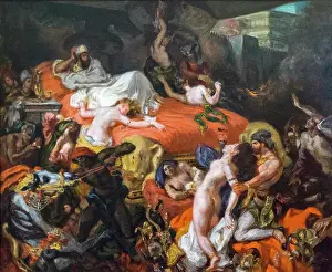 Period Costume Prints: The Death of Sardanapalus 1844 Oil on canvas by Eugène Delacroix