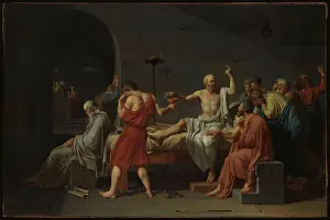 Expressions Prints: The Death of Socrates 1787 Jacques Louis David French In this landmark of Neoclassical painting from the years