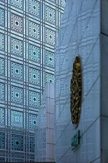 Exterior Photograph Prints: Decorative glass facade of the Arab World Institute