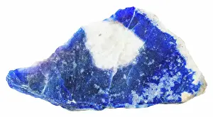 2016 Prints: deep blue lazurite mineral stone isolated macro shooting of collection natural rock - deep blue lazurite mineral stone