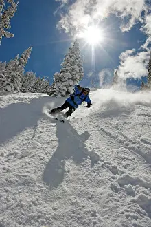 Model Release Prints: Deep powder in the Wasatch Backcountry, Wasatch Mountains, near Salt Lake City, Utah (MR)