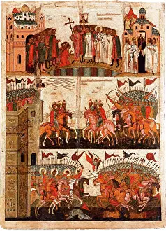 Fortress Prints: Defense of Novgorod by unknown painter