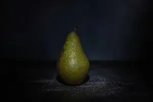 Pear Prints: Delicious, tasty pear on a rustic background