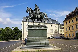 Memorials Prints: Democracy Square, Carl August Monument, Anna Amalia Library and Academy of Music