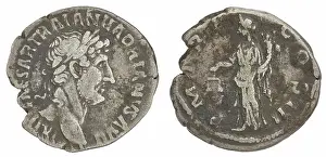 Scales Prints: ﻿denarius. Hadrian (Roman emperor; 117-138), emperor