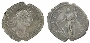 Busts Prints: ﻿denarius. Hadrian (Roman emperor; 117-138), emperor