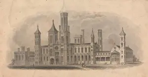 Black Ink Prints: Design for a Town Hall, Print made by Augustus Welby Northmore Pugin