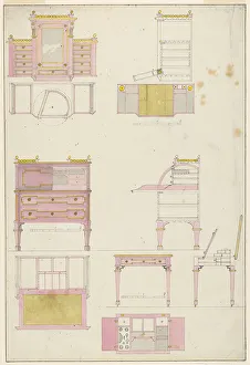 Lower Prints: Designs Mechanical Furniture Wardrobe Desk Dressing Table