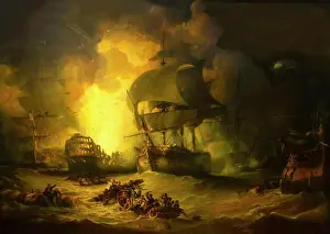 Naval Prints: The Destruction of L'Orient at the Battle of the Nile