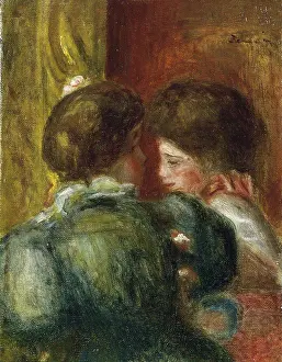 Conversation Prints: Deux Tetes de Femmes, or La Loge Pierre Auguste Renoir (1841-1919/ French) Oil on Canvas