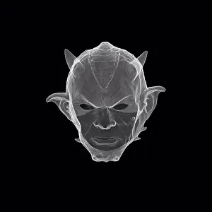 Mystery Prints: Devil mask, X-ray