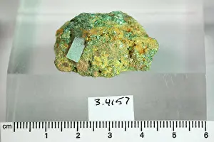 Mineral Prints: Dewindtite. minerals. Africa; Zaire; Katanga District, Chinkolobwe Mine
