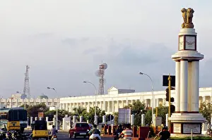 Street Scene Prints: DGP building police headquarters Madras Chennai Tamil Nadu India Copyright: xMxAmirtham/DinodiaxPhotox