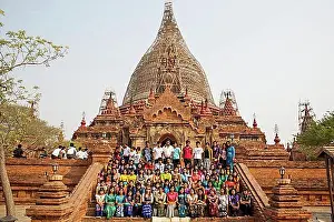 Brick Prints: Dhammayazika brick pagoda, terracotta tiles with scenes from the Jataka