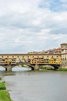 Italienisch Prints: Die Ponte Vecchio über den Arno in Florenz