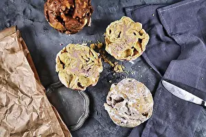 Diverse Prints: Different flavors of ball shaped traditional German sweet food called Schneeballen