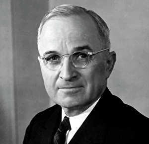 Illustration Technique Prints: Digitally restored vector portrait of Harry S. Truman