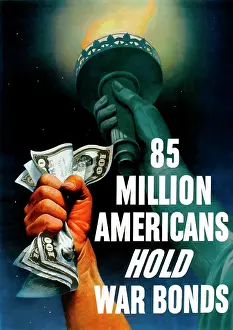 Money Prints: Digitally restored vector war propaganda poster