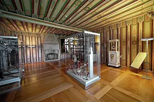 Mediaeval Prints: Dining room, Veste Coburg, interior, Coburg, Bavaria, Germany, Europe