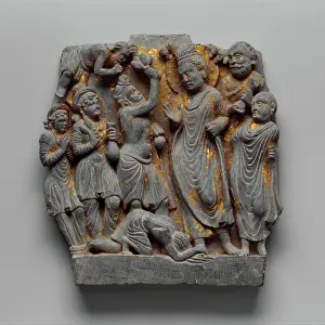 Panel Prints: Dipankara Jataka (The Story of the Ascetic Megha and the Buddha Dipankara) ca