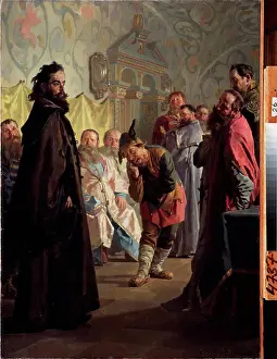 Court Prints: The Disgraced Boyar and a Jester by Nevrev