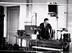 1924 Prints: Dmitri Skobeltsyn at the Time for Research by the Compton effect, Anonymous