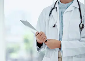 Paperwork Prints: Doctor, medical and compliance with health safety