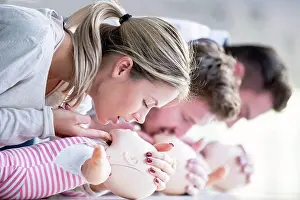 Rescue Prints: Doctors practising infant CPR