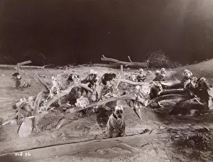 Arts Culture And Entertainment Prints: Dog soldiers in battlefield