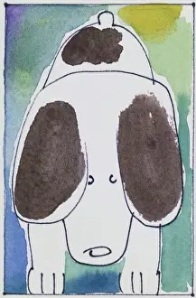 Front Views Prints: Dog VI Diana Ong b. 1940 Chinese-American Ink & watercolor Private Collection