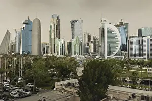 Urban Environment Prints: Doha skyline, 16.05.2023. Doha, Qatar, Asia