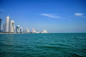 Doha Prints: Doha skyline as seen from a dhow cruise