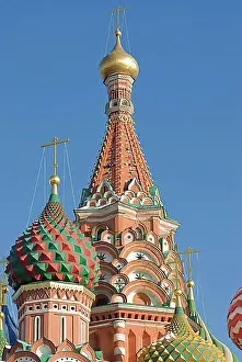 Colourful Prints: Domes of Saint-Basil's Cathedral, Moscow, Russia, Europe