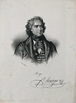 Francois Prints: Dominique François Arago. Lithograph by F.S. Delpech