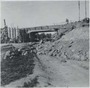 Double track building. On the line between Järna - Katrineholm