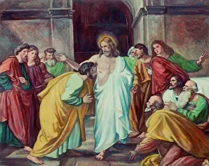 Testament Prints: The Doubting Thomas Alessandro Mantovani (1814-1892 Italian)