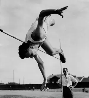 Picture Prints: Doug Stuart in the high jump. January 5
