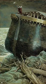 Old Testament Prints: The Dove Returns to Noah James Tissot (1836-1902 French) Jewish Museum, New York, USA