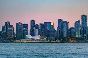 Vancouver Prints: Downtown Vancouver including Harbour Center