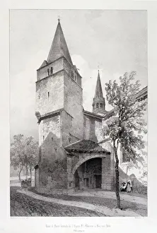 Gothic Prints: Drawing of the 12th century, Church of Saint Maclou Bar-sur-Aube