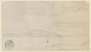 Aurora Prints: Drawing, Aurora, Mount Desert Island; Frederic Edwin Church (American)