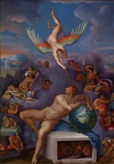 Florence Prints: The Dream. (Allegory of human life) After Michelangelo, Allori, Alessandro (1535-1607)