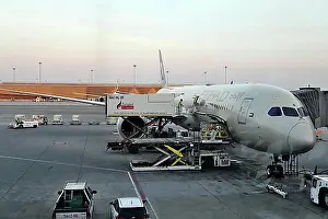 Aircraft Prints: Dreamliner Boeing 787 Etihad Airways at the gate