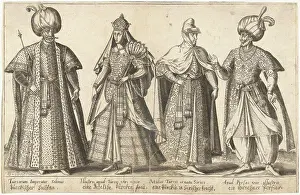 Apparel Prints: Dress of the Ottoman court around 1580, Abraham de Bruyn, Joos de Bosscher, 1581