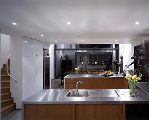 Europ Prints: droga house basement kitchen, stairs to first floor