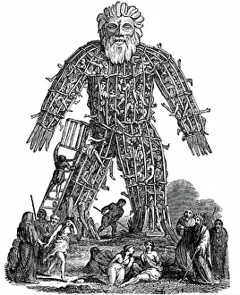 Jul07 Prints: Druids making human sacrifice to their gods