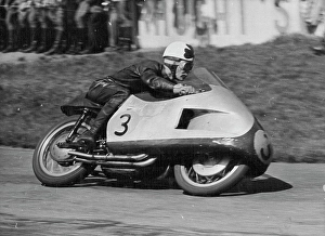 Motorcycle Prints: Duke Does it Again - Reg Armstrong of Australia piloted his Gilera to third place in the 500 C