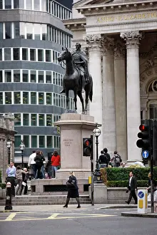 Buildings Prints: Duke of Wellington Statue, Bank Junction, London
