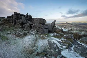 Moor Prints: A dusting of snow at Belstone Common on Dartmoor